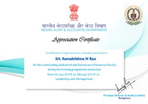 Training appreciation certificate